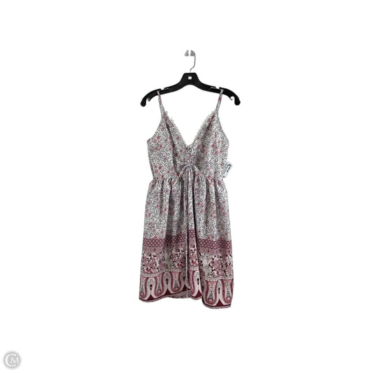 Dress Casual Short By Clothes Mentor In Pink & White, Size: S