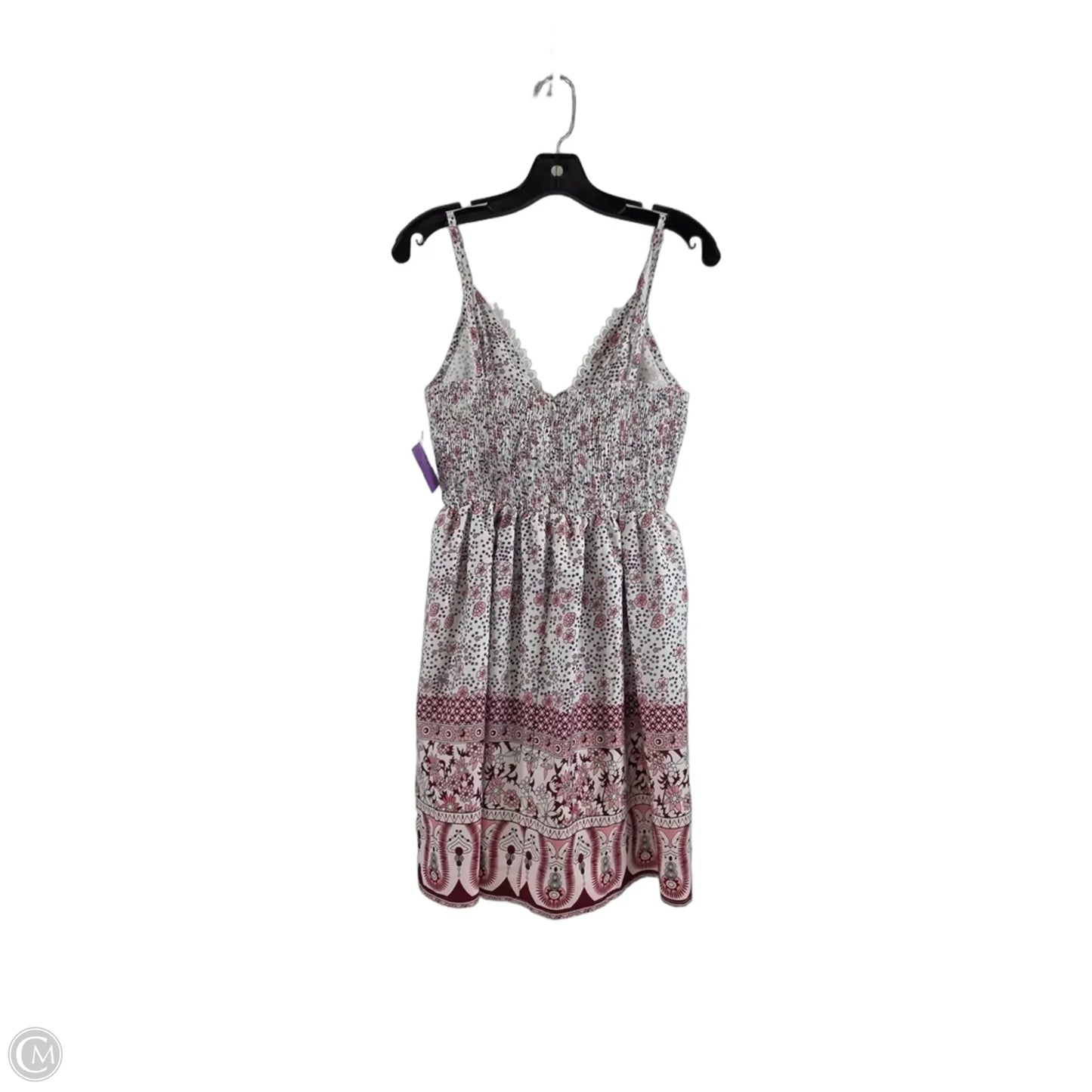 Dress Casual Short By Clothes Mentor In Pink & White, Size: S