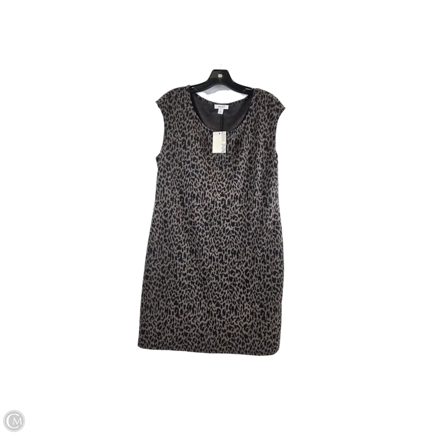 Dress Casual Midi By Nine West Apparel In Animal Print, Size: L