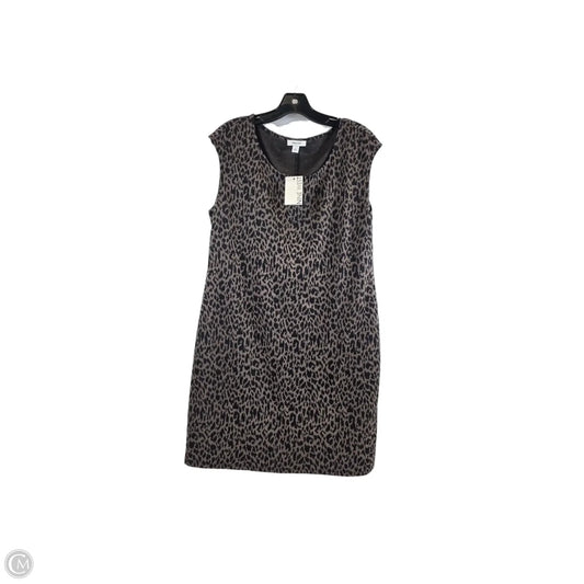 Dress Casual Midi By Nine West Apparel In Animal Print, Size: L