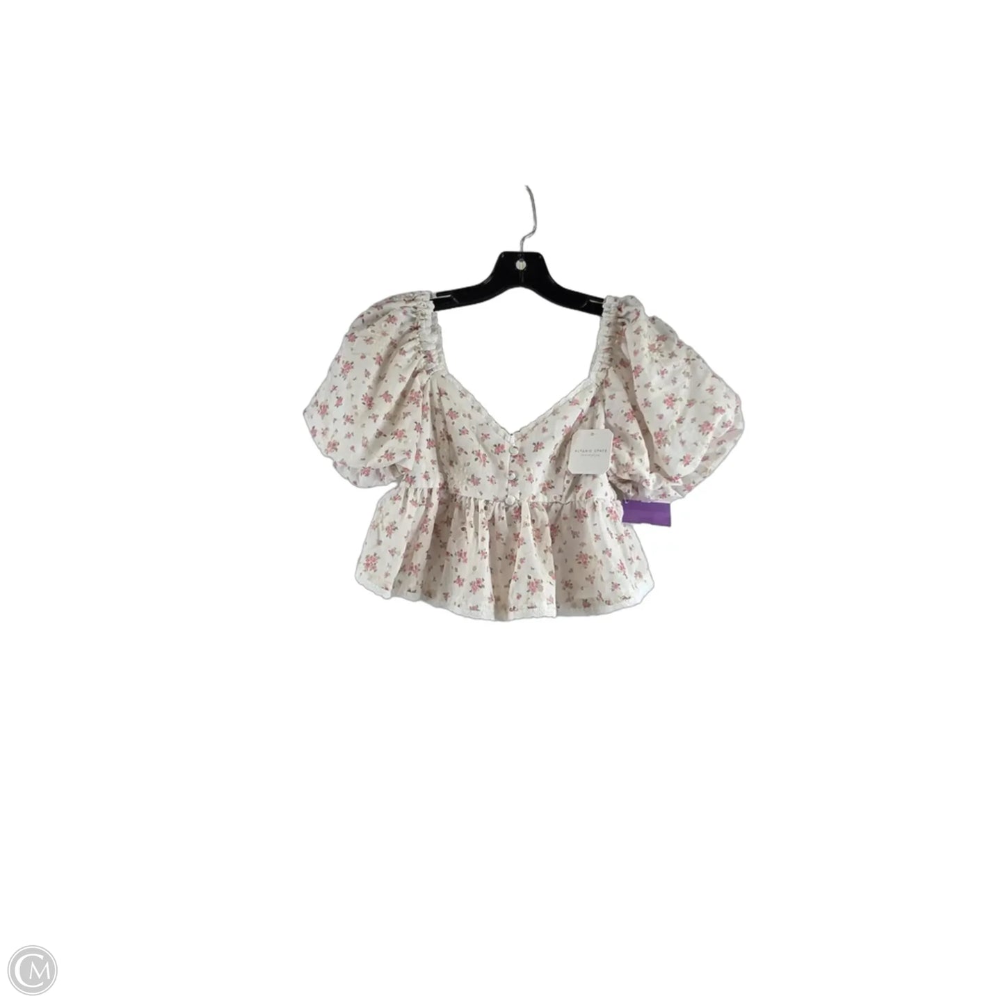 Top Short Sleeve By Altard State In Pink & White, Size: S