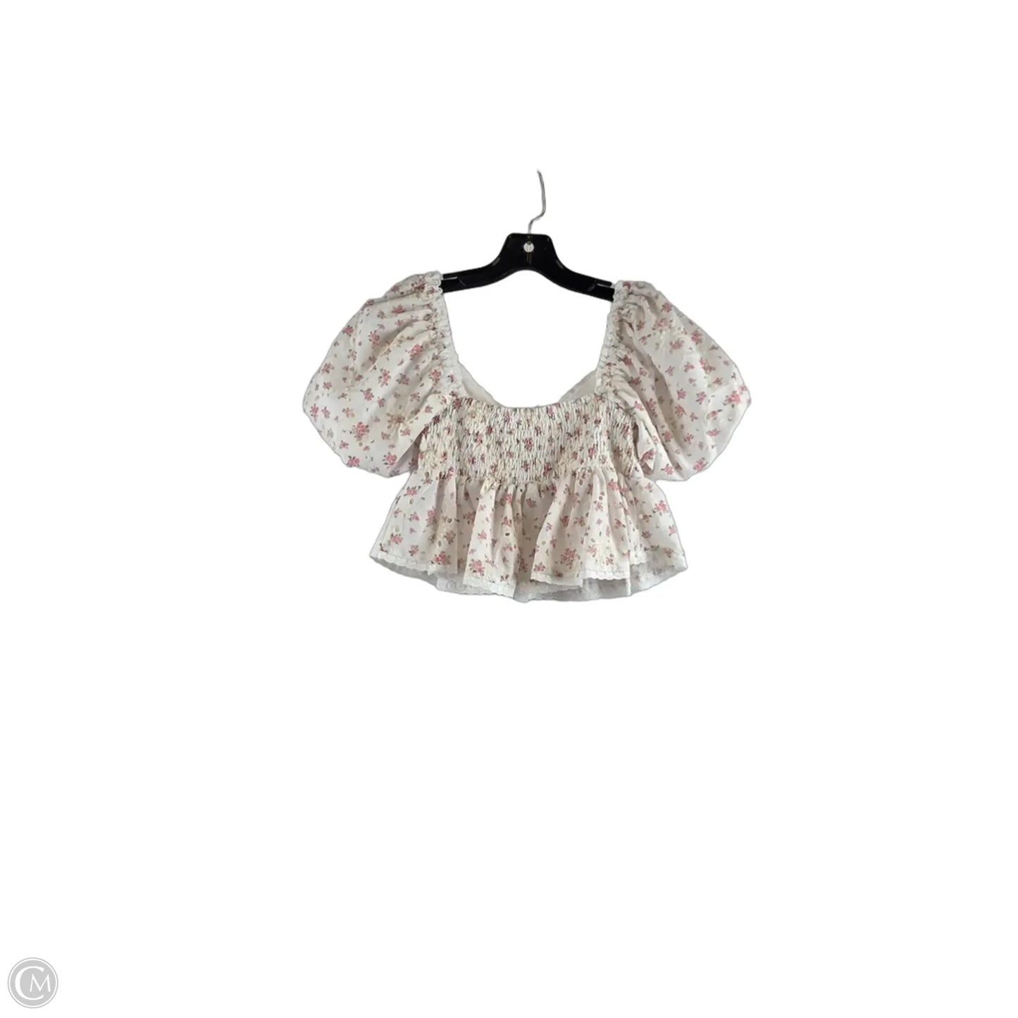 Top Short Sleeve By Altard State In Pink & White, Size: S