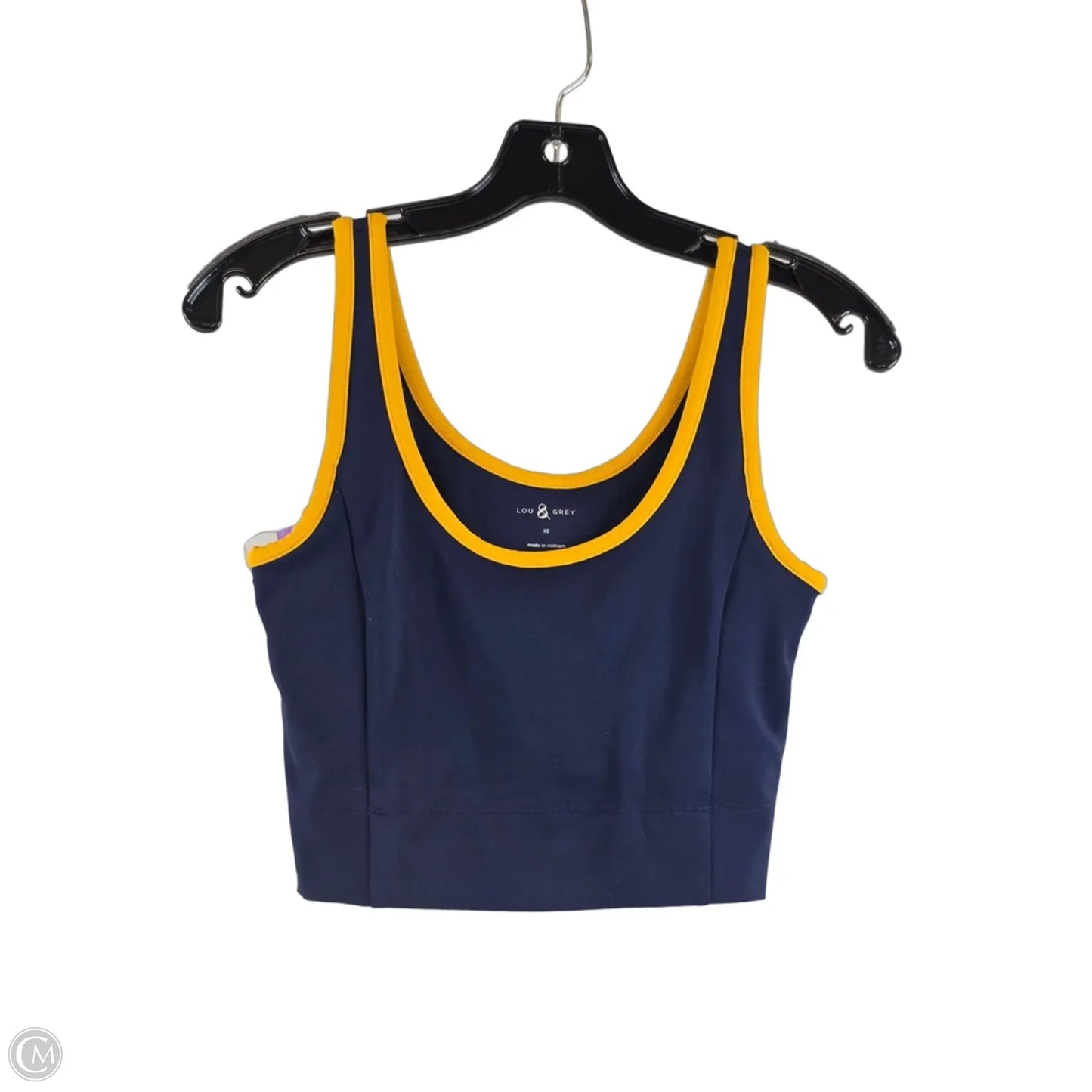 Athletic Bra By Lou And Grey In Blue & Yellow, Size: Xs