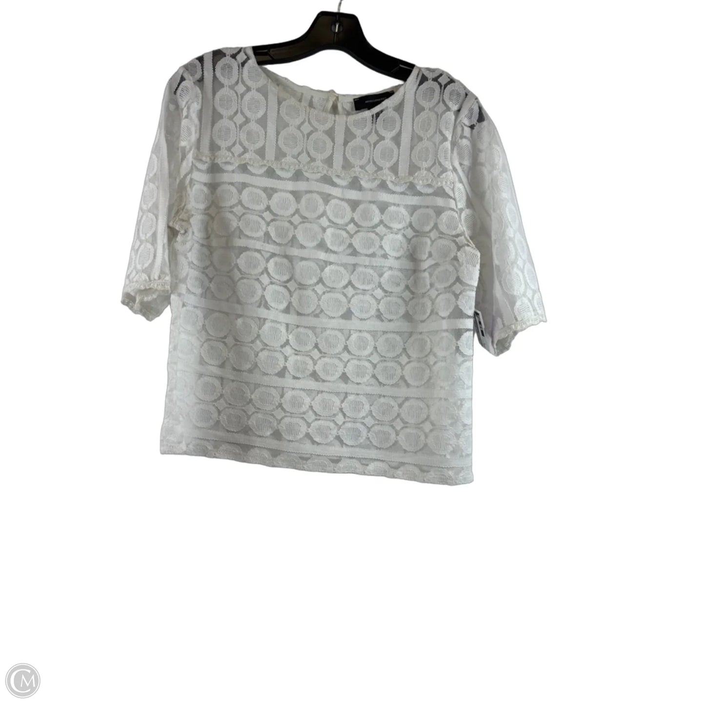 Top Short Sleeve By Atmosphere In White, Size: M