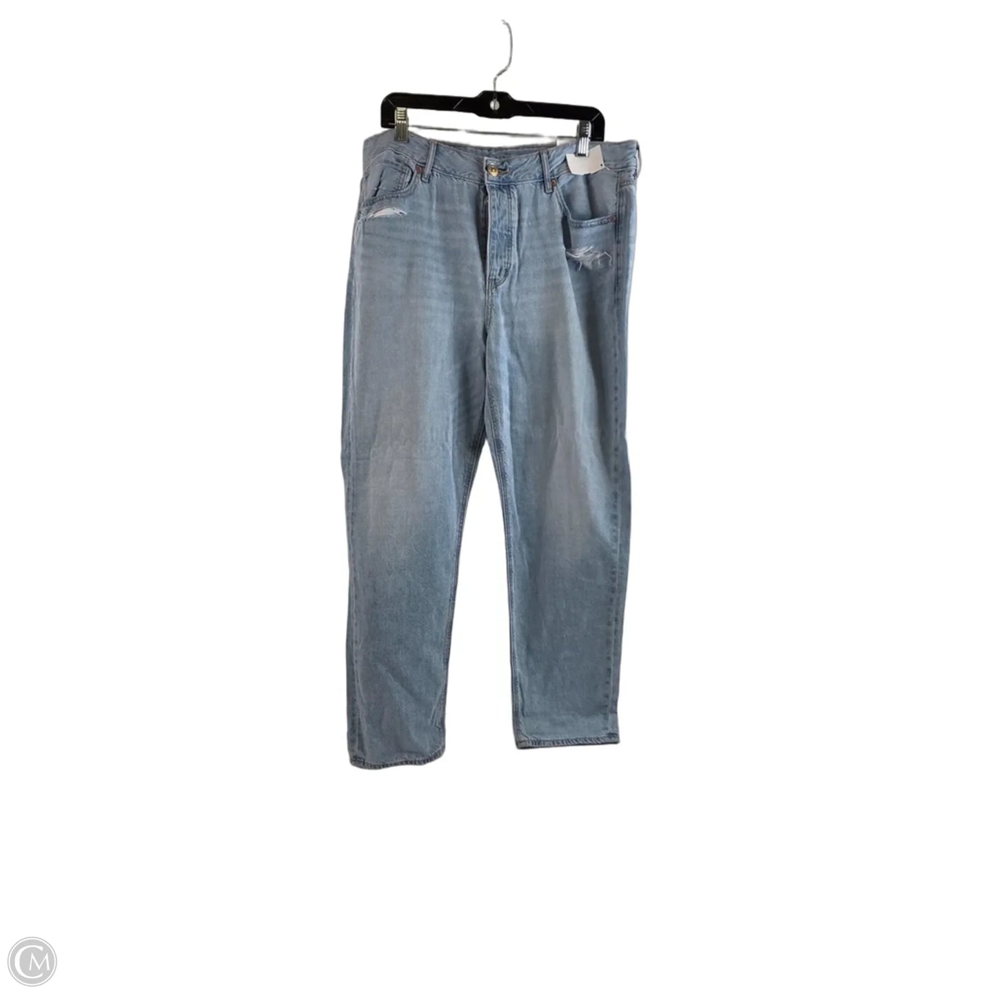 Jeans Straight By American Eagle In Blue Denim, Size: 14