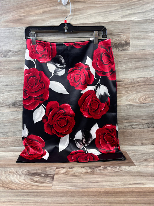 Black & Red Skirt Midi White House Black Market, Size 4