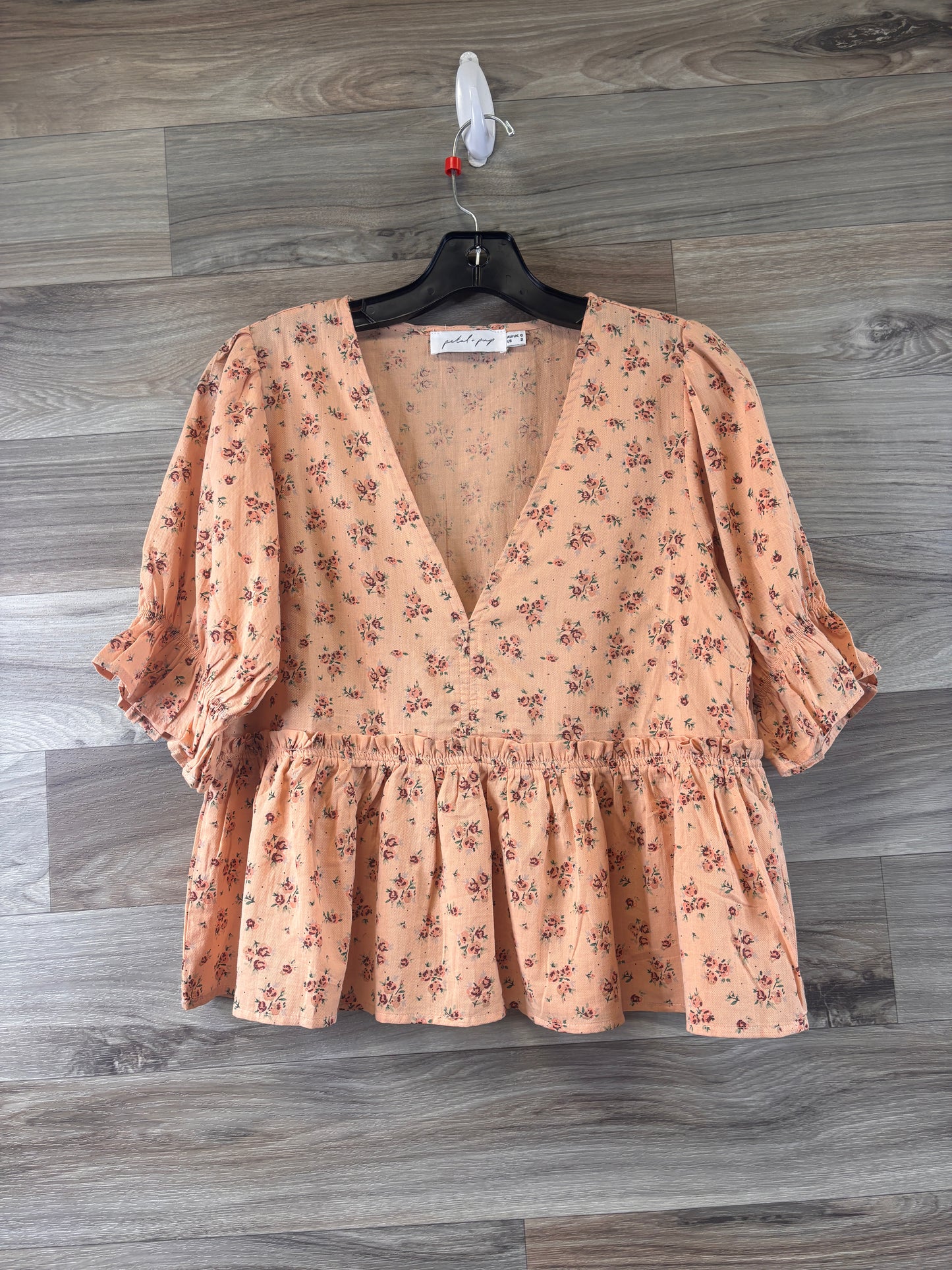 Orange Top Short Sleeve Clothes Mentor, Size Xs