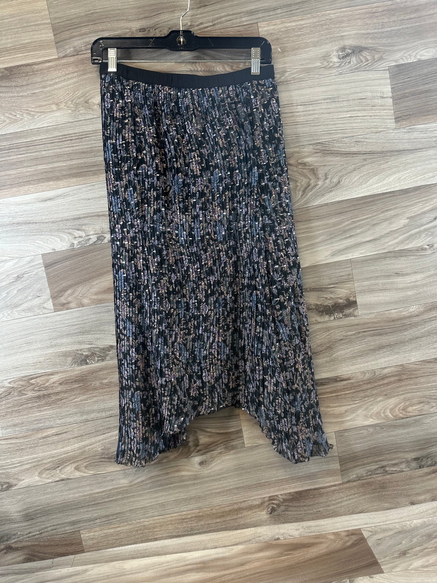 Skirt Midi By Clothes Mentor In Black & Blue, Size: 2