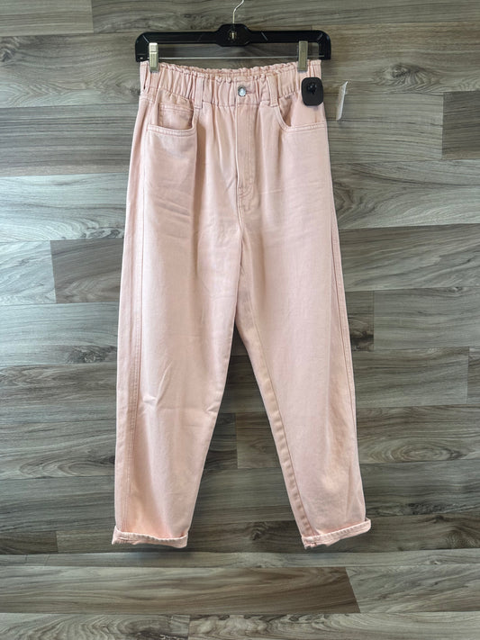 Jeans Straight By H&m In Pink, Size: 4