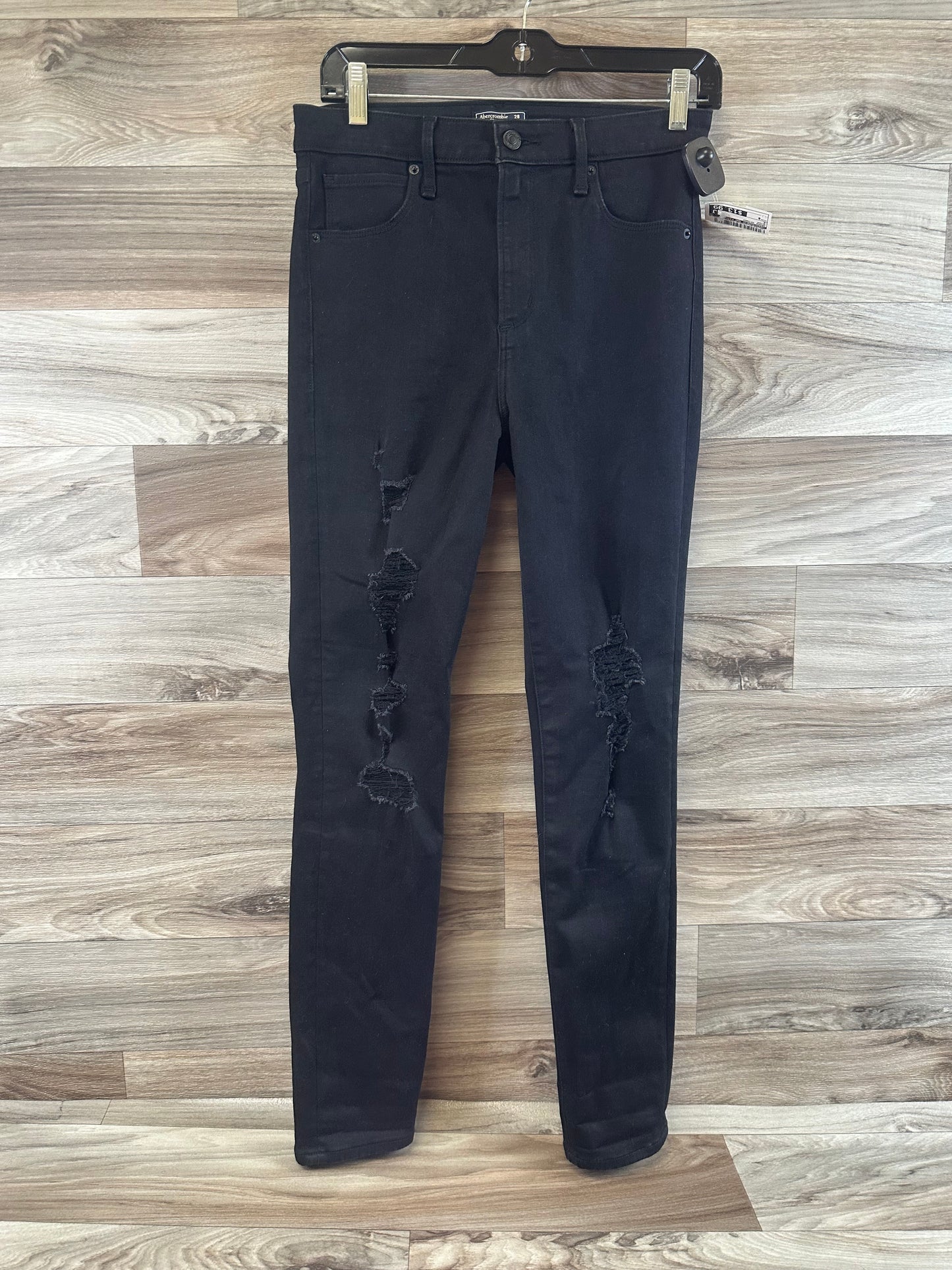 Jeans Skinny By Abercrombie And Fitch In Black, Size: 6