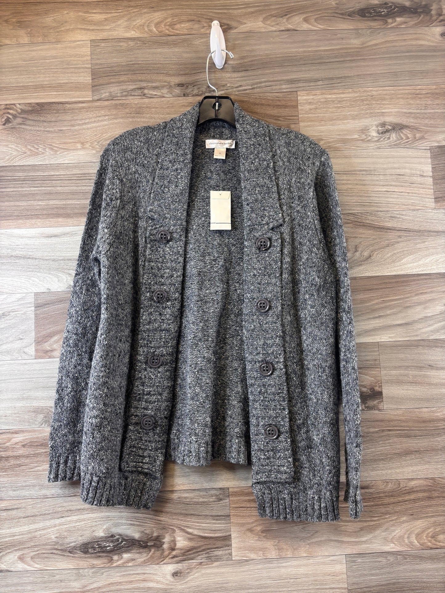 Sweater Cardigan By Christopher And Banks In Grey, Size: S