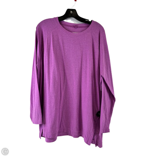 Top Long Sleeve Basic By Lou And Grey In Purple, Size: Xl