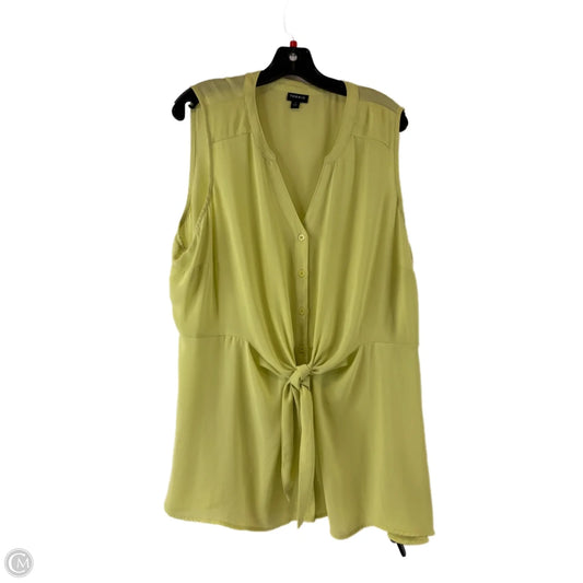 Top Sleeveless By Torrid In Green, Size: 2x
