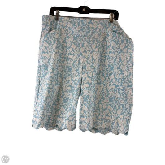 Shorts By Coral Bay In Blue & White, Size: 16