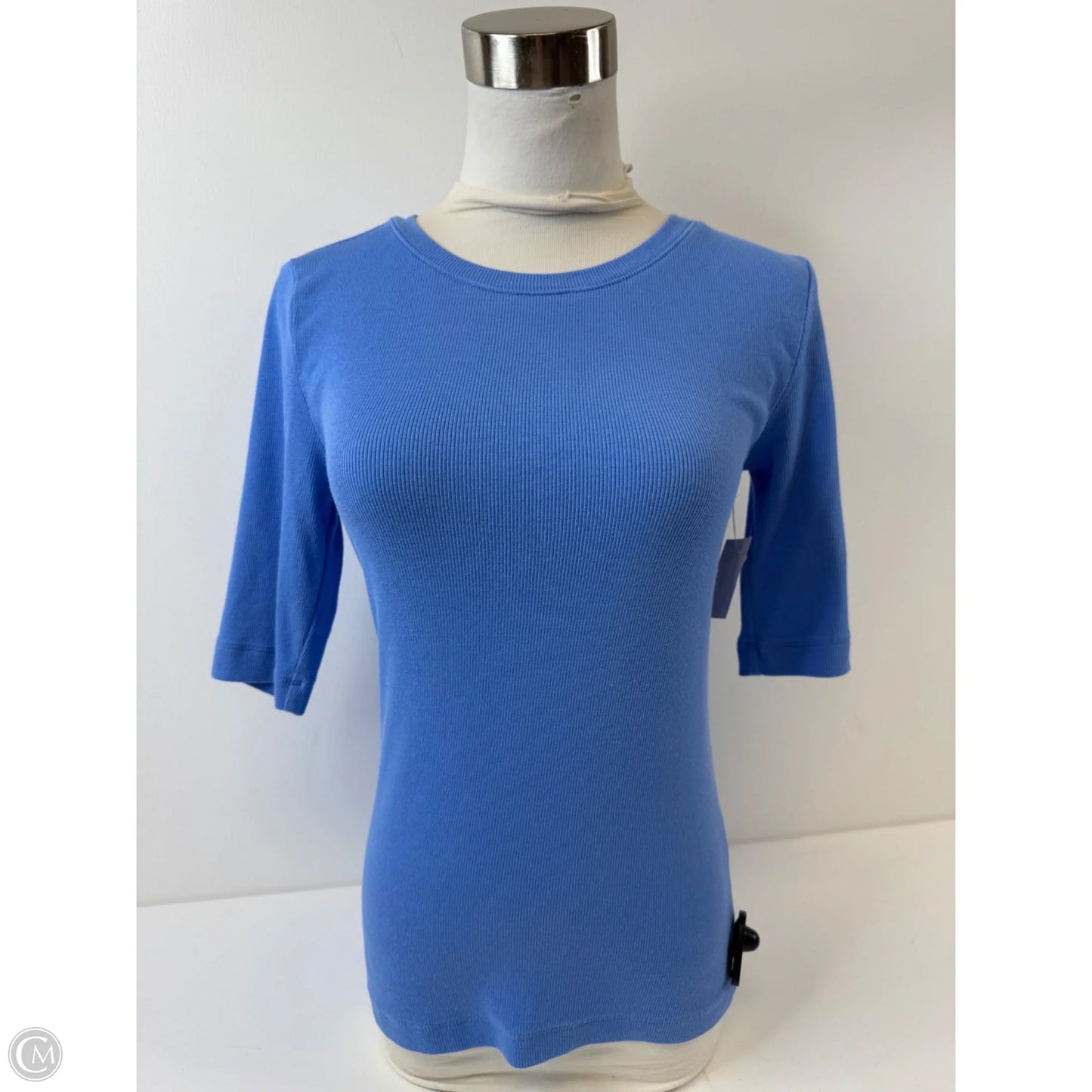 Top Short Sleeve Basic By Loft In Blue, Size: S