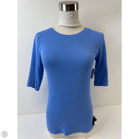 Top Short Sleeve Basic By Loft In Blue, Size: S