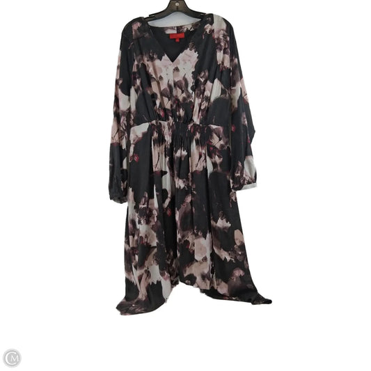 Dress Casual Midi By Jennifer Lopez In Floral Print, Size: Xl