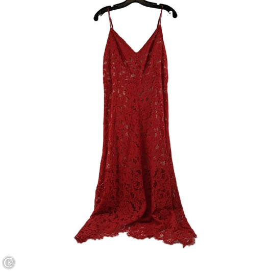 Dress Casual Midi By Lulus In Red, Size: L