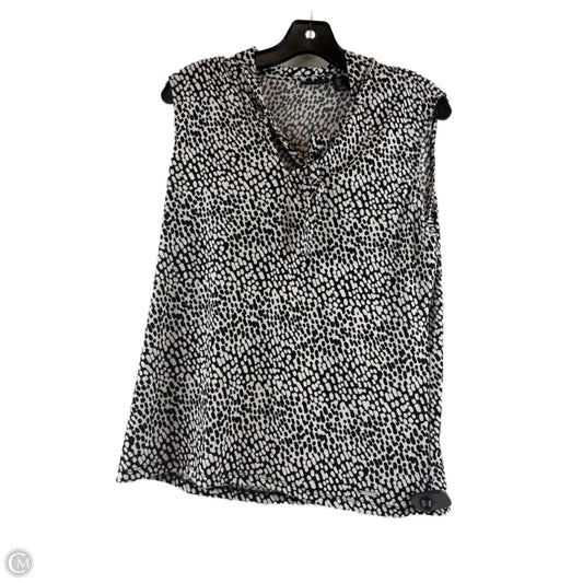 Top Sleeveless By Clothes Mentor In Black & White, Size: L