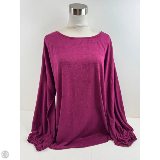 Top Long Sleeve By Max Studio In Purple, Size: 1x