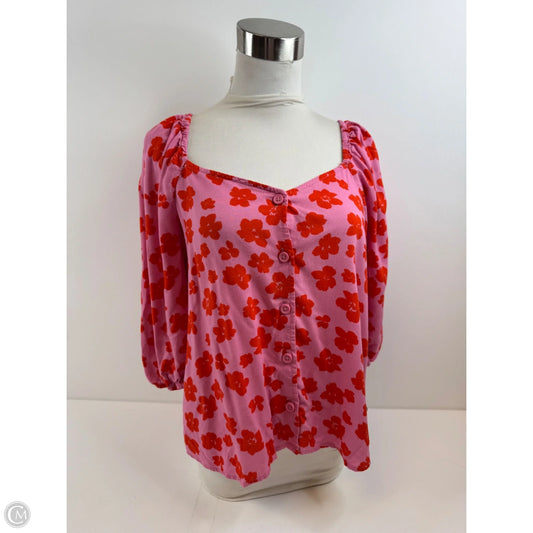 Top Short Sleeve By Sanctuary In Pink & Red, Size: S