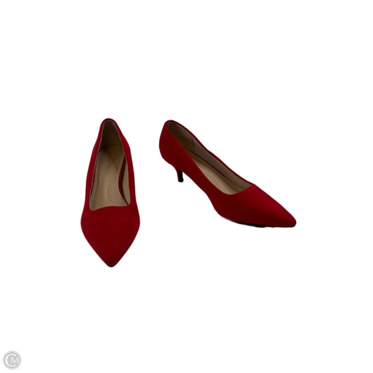 Shoes Heels Kitten By Clothes Mentor In Red, Size: 8.5