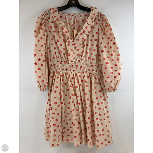 Dress Casual Midi By Entro In Red & Tan, Size: L