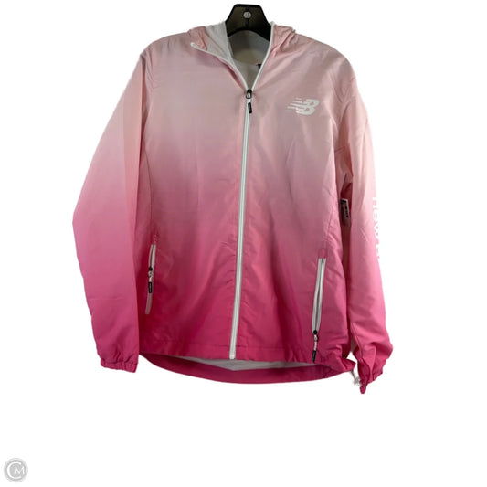 Athletic Jacket By New Balance In Pink, Size: L