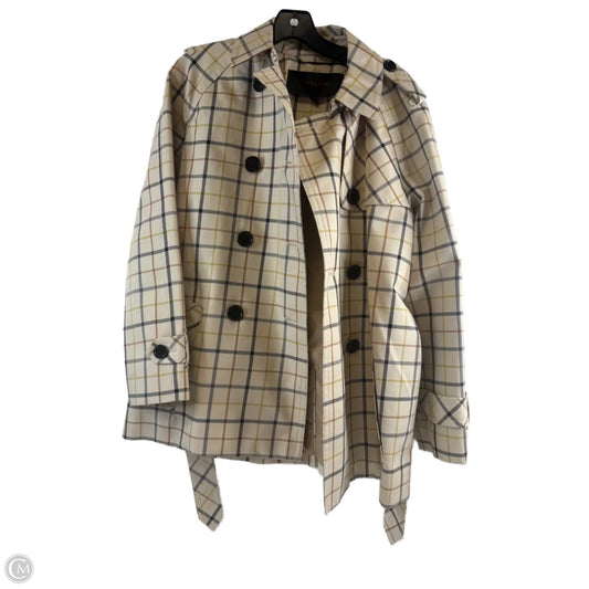 Coat Designer By Coach In Tan & Yellow, Size: L