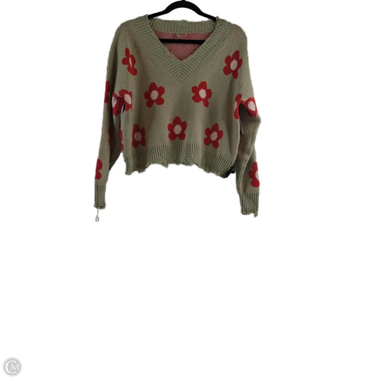Sweater By Clothes Mentor In Green & Red, Size: S