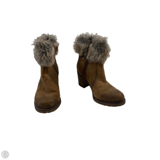 Boots Ankle Heels By Cmf In Brown, Size: 7.5
