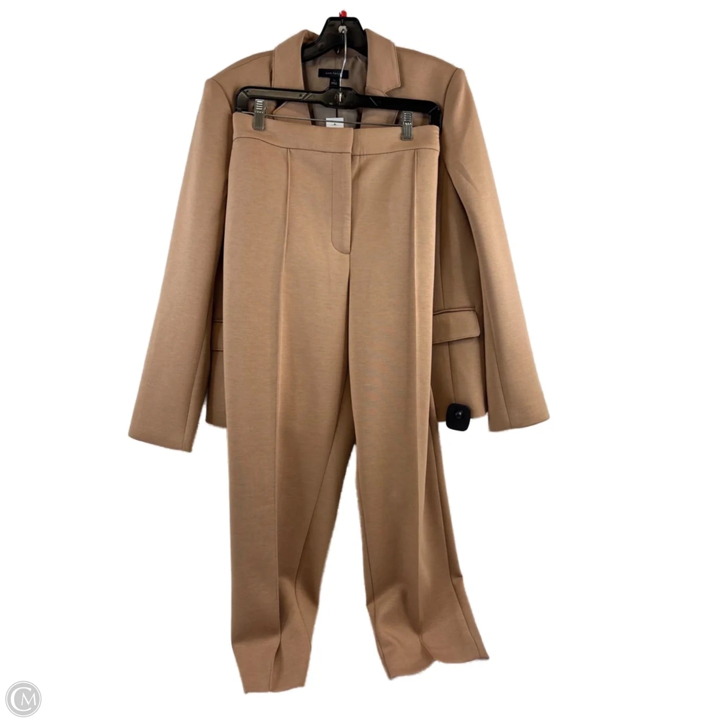 Pants Suit 2pc By Ann Taylor In Tan, Size: Xl