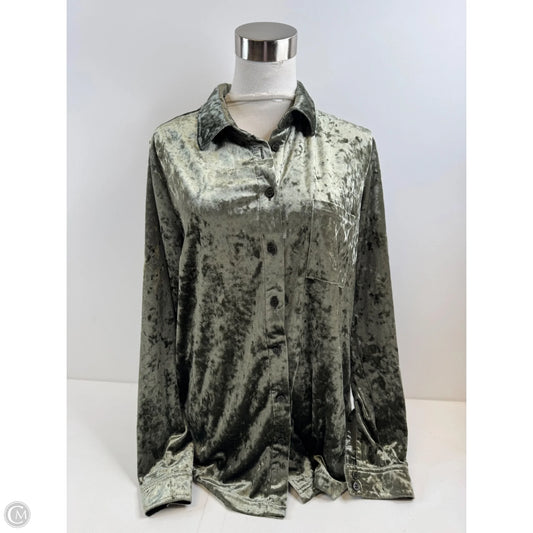 Top Long Sleeve By Belle By Kim Gravel In Green, Size: M