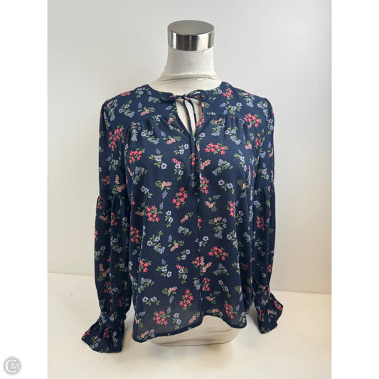 Top Long Sleeve By Loft In Floral Print, Size: Xsp
