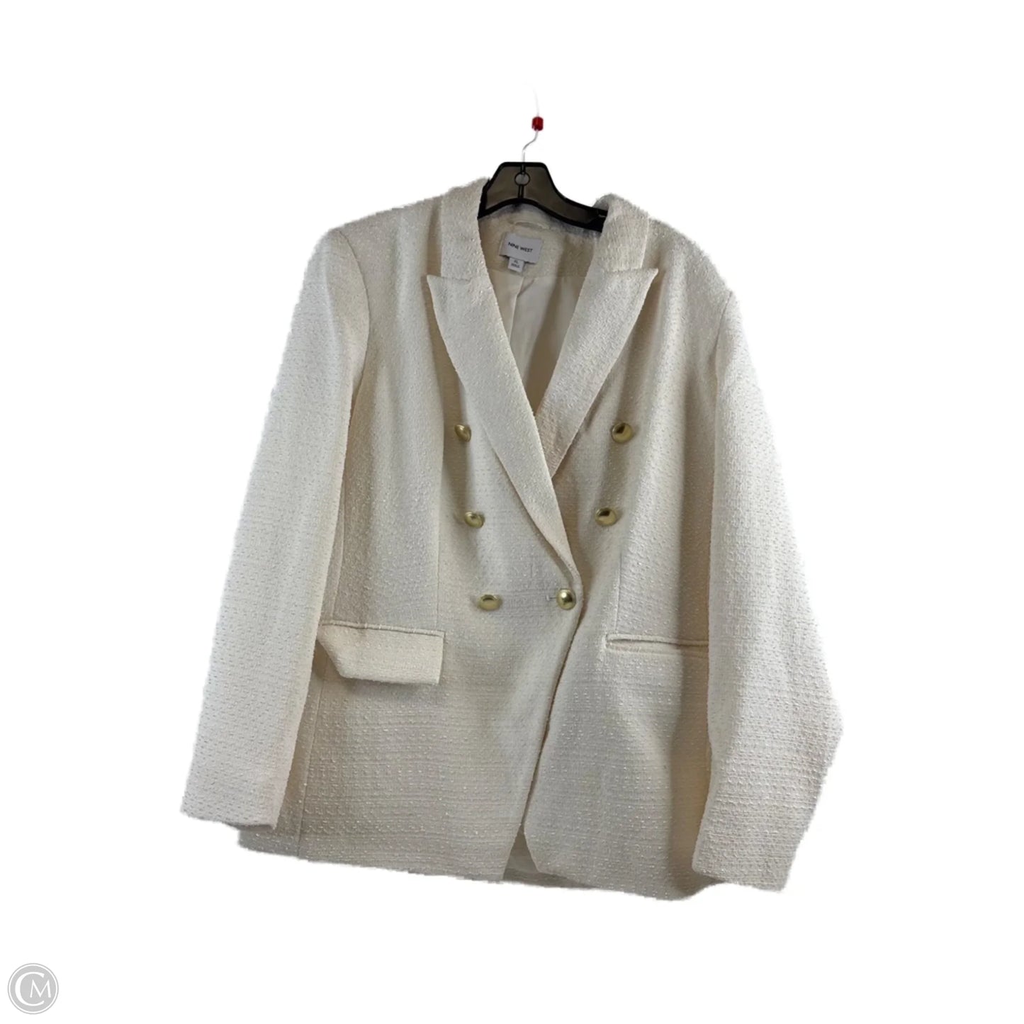 Blazer By Nine West Apparel In Cream, Size: Xl