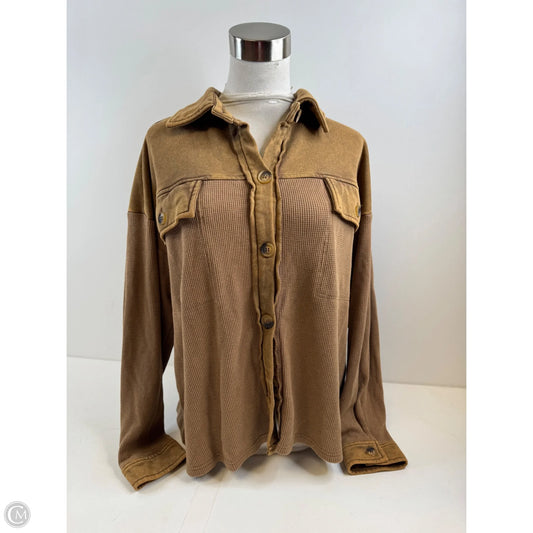 Top Long Sleeve By Heyson In Brown, Size: S