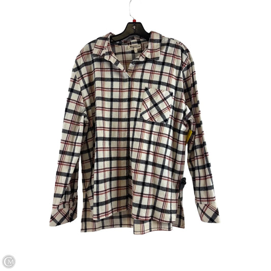 Top Long Sleeve By Clothes Mentor In Brown & Cream, Size: Xl