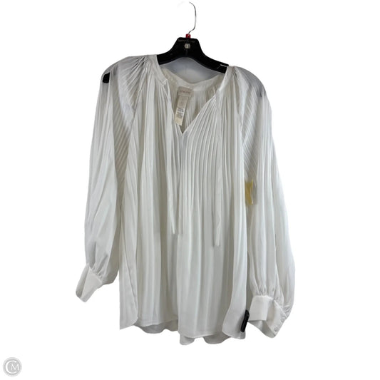 Top Long Sleeve By Chicos In White, Size: S