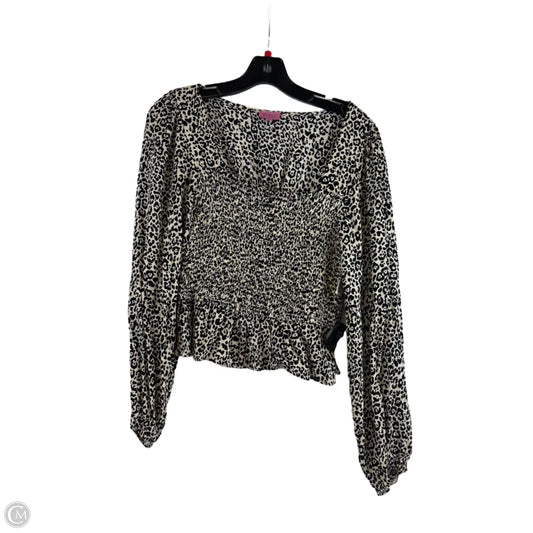 Top Long Sleeve By Mi Ami In Animal Print, Size: M