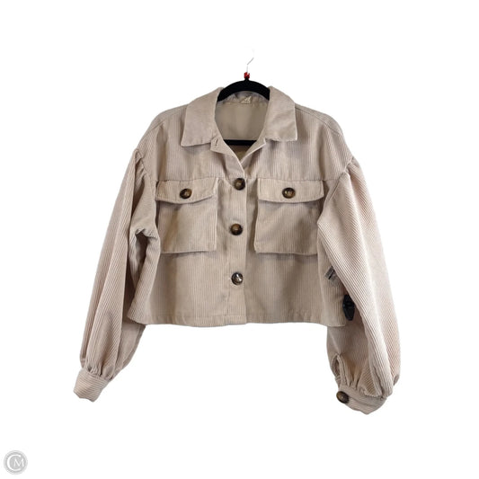 Jacket Shirt By Clothes Mentor In Pink, Size: S