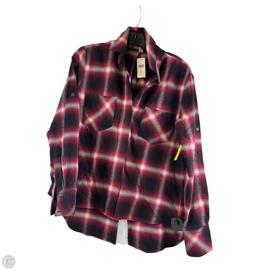 Top Long Sleeve By Cloth And Stone In Plaid Pattern, Size: Xs