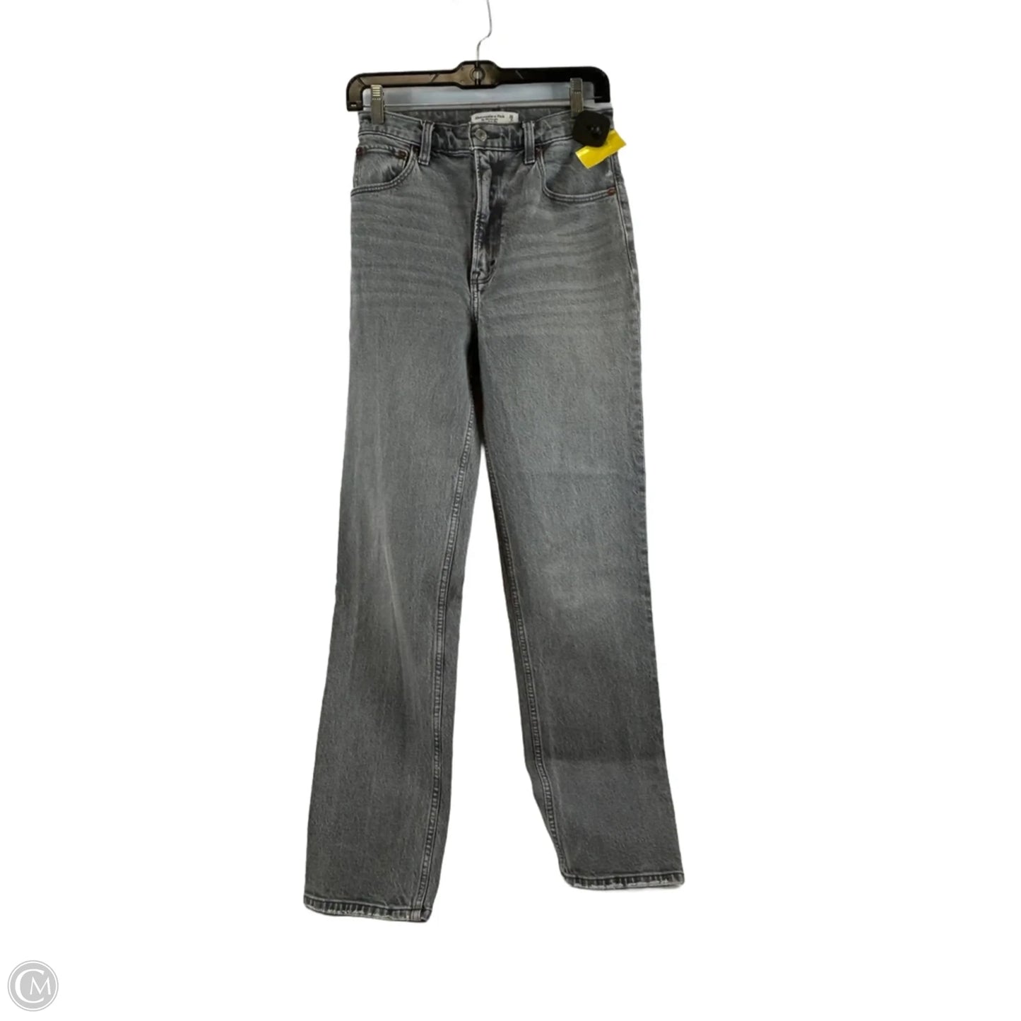 Jeans Straight By Abercrombie And Fitch In Grey, Size: 2