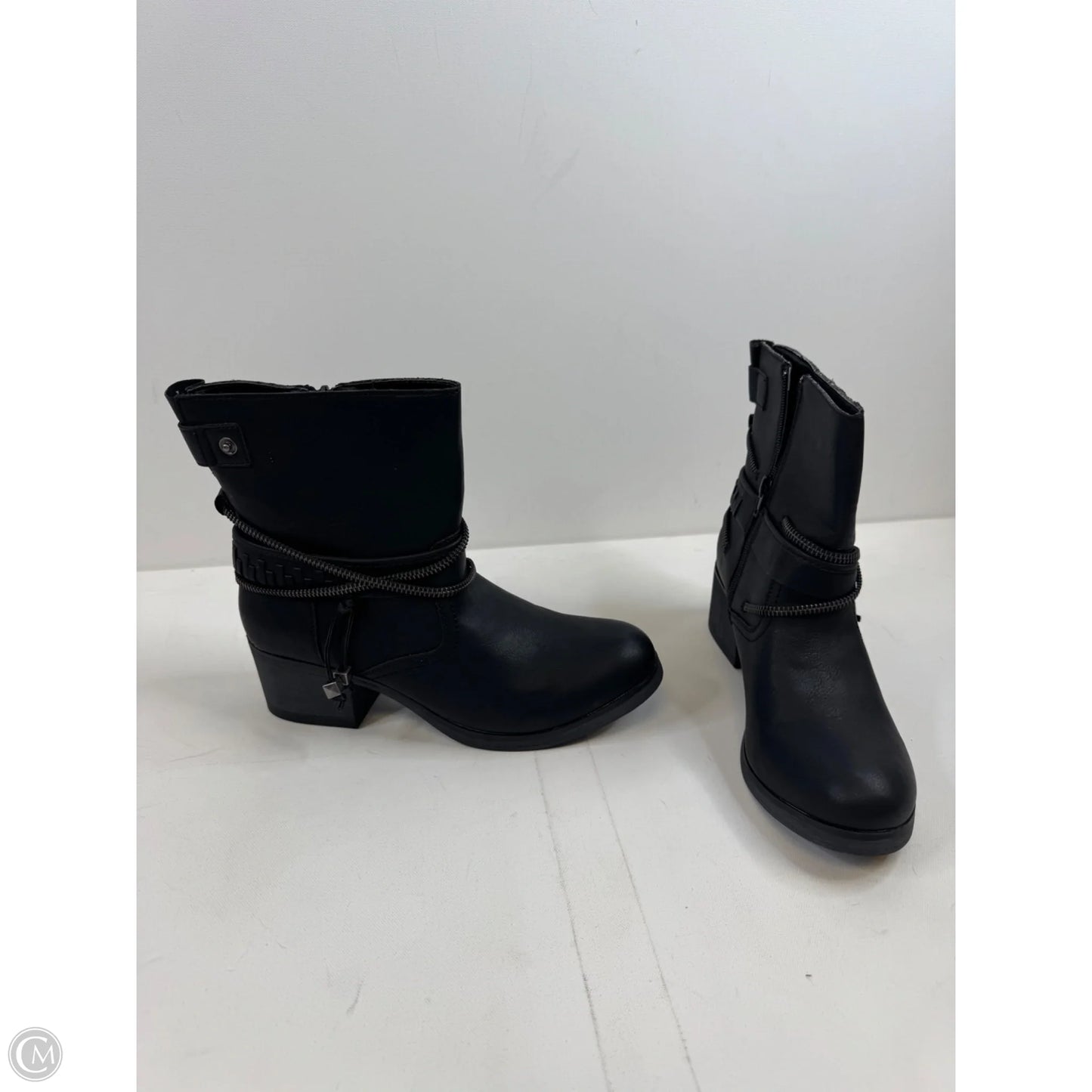 Boots Ankle Heels By Madden Girl In Black, Size: 8.5