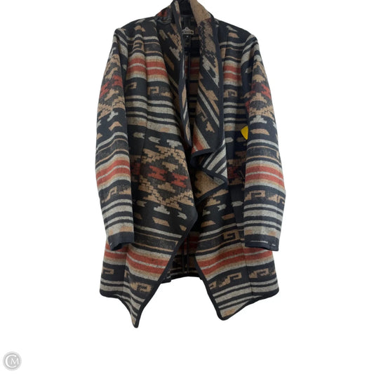 Sweater Cardigan By Angie In Black & Brown, Size: Xl