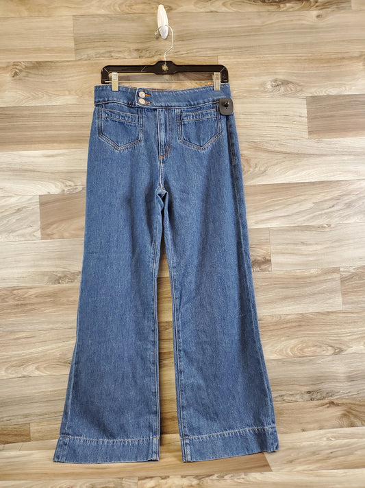 Jeans Wide Leg By Loft In Blue Denim, Size: 4