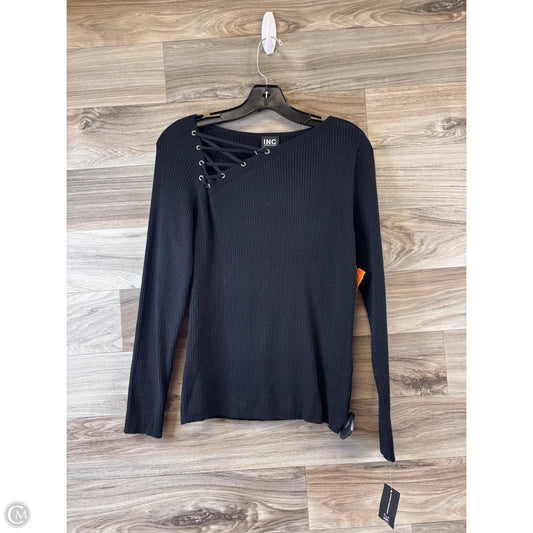Top Long Sleeve By International Concepts In Black, Size: M
