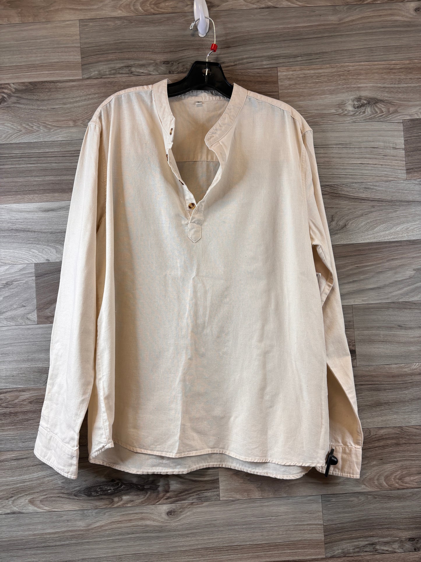 Tan Top Long Sleeve Clothes Mentor, Size Large