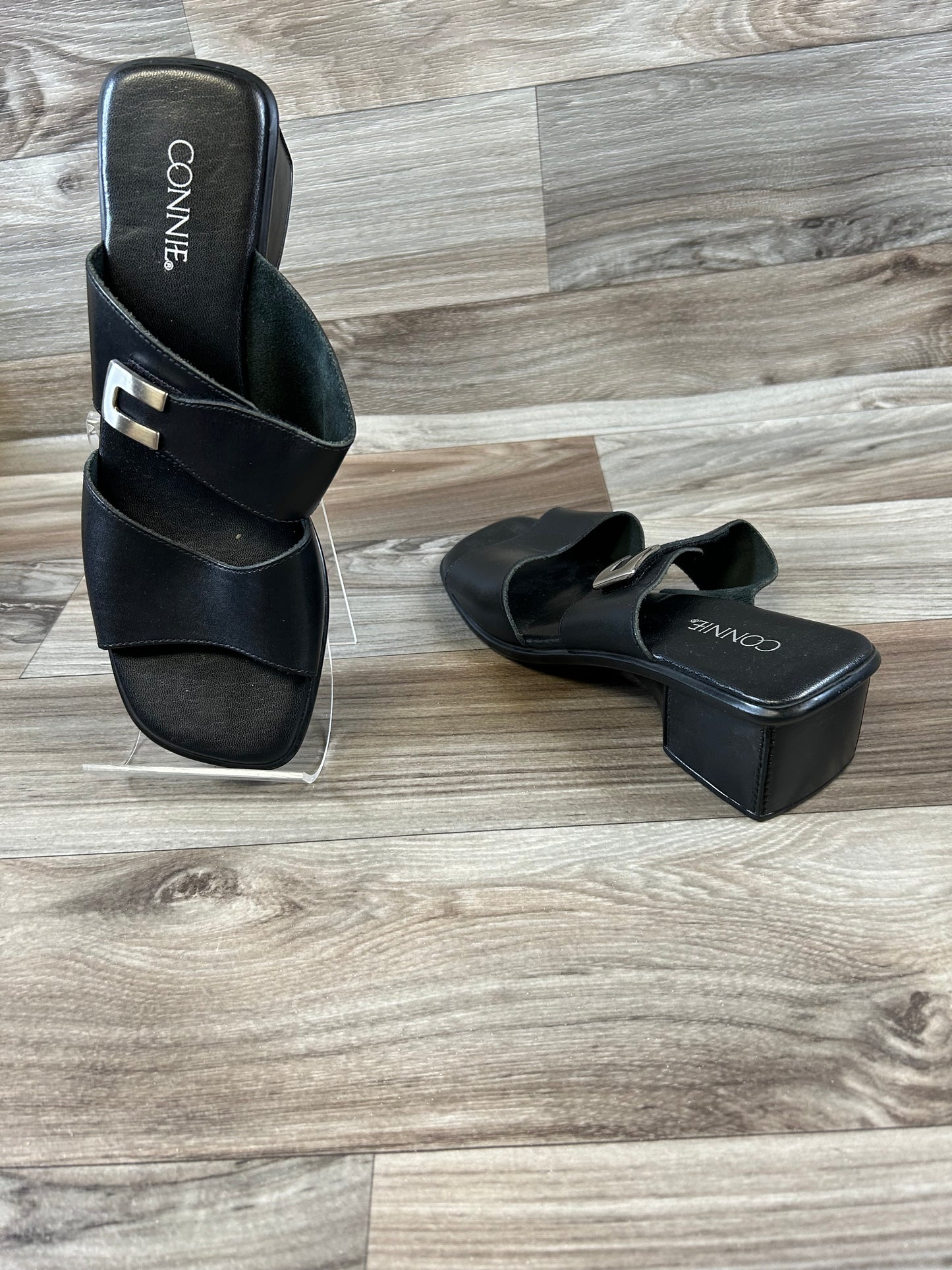 Sandals Heels Block By Connie In Black, Size: 10