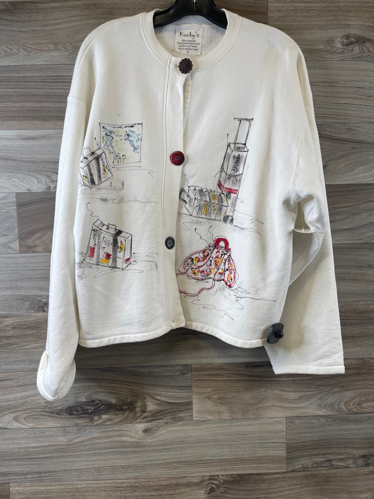 Top Long Sleeve By Clothes Mentor In White, Size: 1x