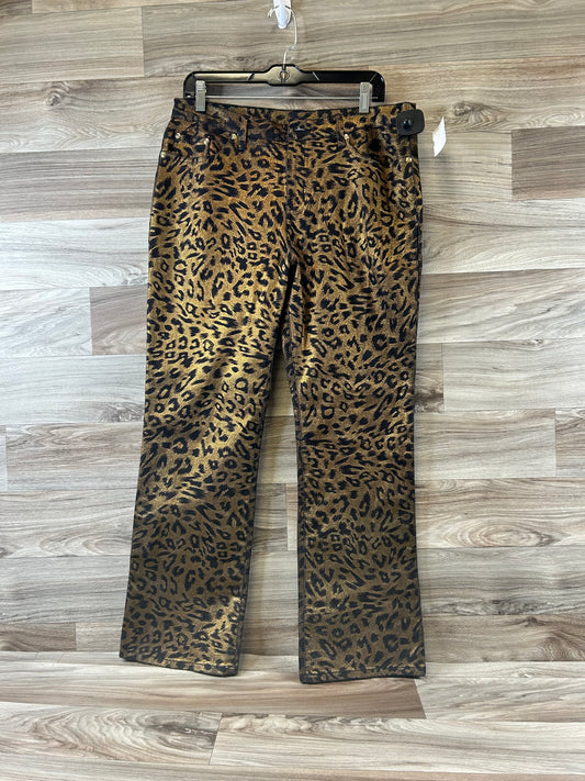 Jeans Straight By Diane Gilman In Animal Print, Size: 12petite